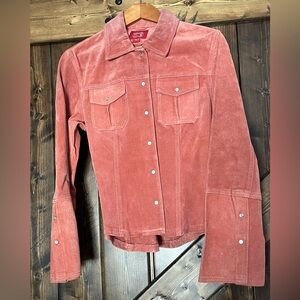 Women's Pink Suede Shirt/Jacket
